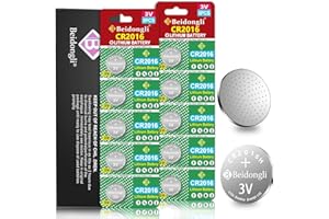 BEIDONGLI CR2016 - Pilas de botón de Litio de 3 V CR 2016 (10 Unidades)