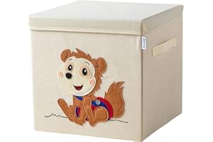 LIFENEY meets Bobo Siebenschläfer Aufbewahrungsbox mit Deckel für Kinder – Box mit dem kultigen Siebenschläfer zum Verstauen von Spielzeug – 33 x 33 x 33 cm passend für klassische Würfelregale