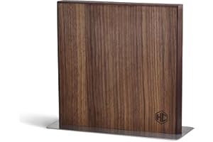 HexClad Bloque Portacuchillos Magnético de Nogal con Imanes Potentes para Almacenamiento Multiusos en el Hogar y la Cocina