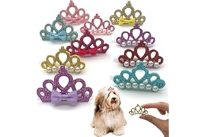 DHER 10 Stück Hunde-Haarspangen Tierhaarschleifen Haustier-Haarspangen Kleintier-Haarspangen Super niedlicher Hundekopfschmuck, niedliches Katzen- und Hundeparty-Zubehör (B)