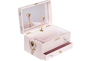 Trousselier - Carillon Bambina Fata - Flower Fairies - Carillon Portagioie Bambina Ragazza - Fosforescente - Musica Serenata di Schubert - Regalo Bambina - Porta Gioie Bambina