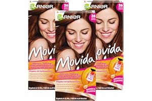 ‎GARNIER Garnier Tönung Movida Pflege-Creme, Intensiv-Tönung Haarfarbe 26 Goldbraun, 3er Pack