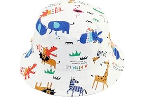 ANIMQUE Bebé Sombrero para el Sol Niños Niñas Sombrero de Pescador Algodón Gorro Verano Primavera Sombra Sombrero Motivo