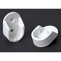 2 Supporti Per Tubo Appendiabiti - Bianco In Plastica Per Asta 20mm, Ideali Per Armadi - Foto 2