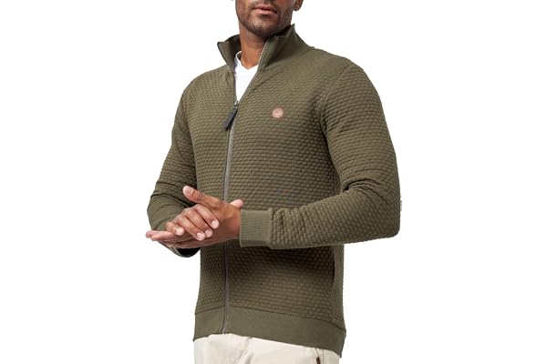 Indicode Hommes Bermie Sweat Jacket | Veste Sweat à col Montant