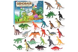 PIIDUOO Adventskalender Dinosaurier Kinder 2023 Weihnachtskalender - 24 Dino Figuren Spielzeug Weihnachten Geschenke für Jungen 3-12 Jahre