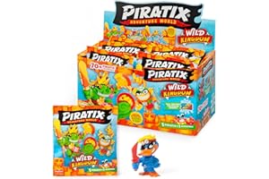 PIRATIX Adventure World Serie Wild Kingdom - Caja con 24 Sobres Sorpresa con Figuras Pirata coleccionables. Cada sobre Contiene 1 Piratix Sorpresa y 1 Accesorio con Efecto Color Change