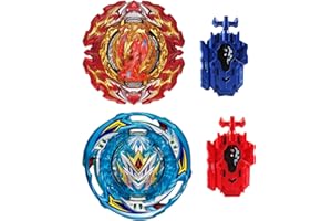 Wotean Gyroscope Turbo Set, Trottola 4d Arena Metal Fusion Battle, Con Lanciatore Da Combattimento, Set Regalo Per Bambinis(202+191-02)