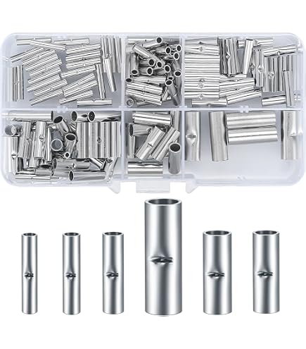 10 Stuks Kalitec L10-M Stootverbinders 50 Mm² - Binnendiameter 10 Mm, Lengte 37 Mm, Vertinde Koperen Krimpverbindingen