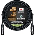 WORLDS BEST CABLES 10 Meter - Balanced Microphone Cable CUSTOM MADE using Mogami 2549 (Black) wire and Neutrik NC3MXX-B & NC3FXX-B Gold XLR Plugs