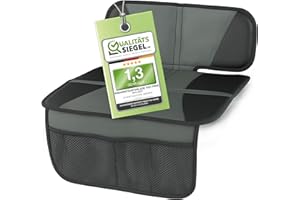 ‎WALSER Walser Kindersitzunterlage, Auto-Sitzschoner Kindersitz, PKW-Sitzauflage rutschfest, Tidy Fred Kindersitz-Unterlage ISOFIX-kompatibel grau/schwarz