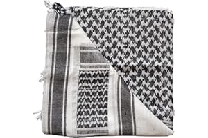 MILSPEC SURPLUS Foulard Shemagh 100 % coton - Masque arabe anti-poussière Keffiyeh - Pour la tête et le cou - Camouflage numérique - Grenade - Tête de mort - Étoiles