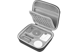 Custodia da trasporto Geekria compatibile con Insta360 GO 3, GO 3S, custodia protettiva per action camera, borsa da viaggio rigida con slot per accessori Insta 360 GO3 (grigio scuro)