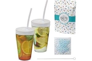 KALPN Lot de 2 protections anti intrusion réutilisables en silicone extensible pour verre, gobelet et eco cup | Inclus 2 pailles silicone | Capuchon anti drogue et anti reversement pour les évènements