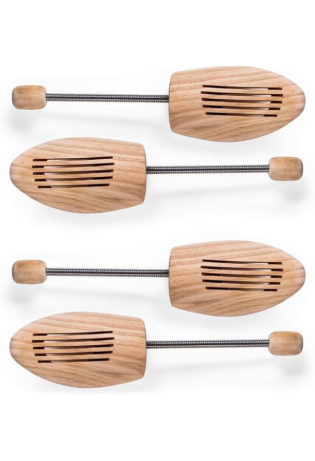 2 Paires D'Embauchoirs En Bois De Pin - Taille Réglable 38-47 - Anti-Plis, Respirants - Pour Chaussures Cuir
