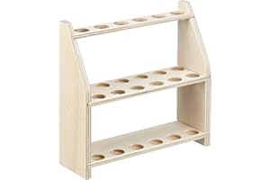 Neolab électrique Long Tube à essai en bois Rack pour 12 bocaux sur deux niveaux, diamètre du trou 20 mm