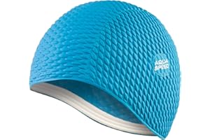 ‎AQUA SPEED Aqua Speed Badekappe | Damen | Bademütze Aqua Fitness | auch für Lange Haare | Latex Bombastic & Tic TOC