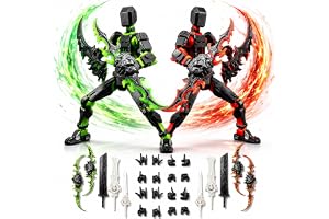 2 stycken T13-actionfigurset (komplett montering), 3D-tryckta multileder, Lucky, 13 robotar, actionfigur, dummy, titan, 13 ac