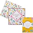 Hallmark Mum Mothers Day Card, Flower Design with Card Game Keepsake & Gift Box, Mothers Day Card for Mum, Pink, Yellow, White