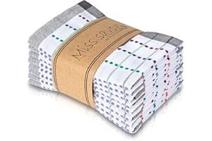 MISS SAVON Strofinacci Cucina Set di 8 Canovacci Cucina Cotone 100% Stracci Cucina Set Strofinacci Cucina Colorati in Cotone di alta Qualità (multicolore, set da 8)