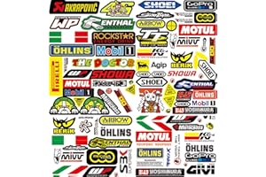 DABBOO 3 Feuilles Autocollant Voiture Moto Humour Casque Stickers Tuning Velo Personnalisé Sport Motocross Monster Energy Convient Aux Motos, Vélos de Course, Bicyclettes, Skateboards et Casques(B)