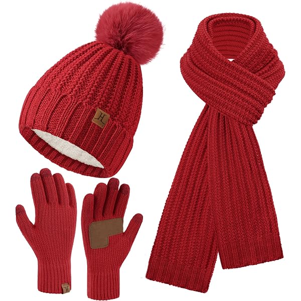Ensemble Hiver Bonnet écharpe Gants KASURE 3 En 1 - Unisexe, Doublé Polaire, écran Tactile - Idéal Pour Sport Et Plein Air