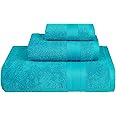 Trident Soft Comfort Air Rich Towels for Bath, 100% Cotton Towel, Super Soft, Highly Absorbent, 3 Pieces Towel Set, 500 GSM - Teal