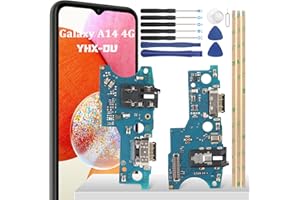 YHX-OU Presa di ricarica per Samsung Galaxy A14 4G SM-A145P SM-A145R Dock Connector Port Charger Port Charger Port Microfono Audio Jack Flex Cavo + Strumento di installazione