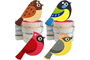‎YUMSUR 8St Vogelschwamm Geschirrwäscher Biskuitform Schwämme für Geschirr Spülschwamm reinigungsschwamm Kitchen Sponge Geschirrspülschwämme Küche Schwämme zum Geschirrspülen Vlies