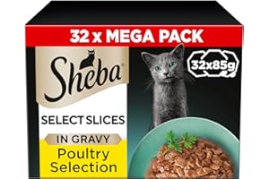 SHEBA Select Slices Cat Trays Poultry Collection in Gravy 32 x 85 g