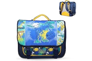 Bagtrotter - Cartable Primaire Garçon 38 cm - Grand Rangement - Tons Bleu - Différents Modèles & Licences