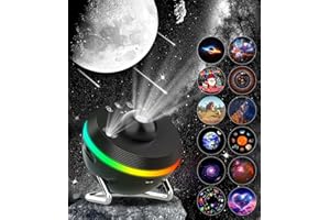 YILIAW Galaxy Projektor mit 2 Ultra HD Objektiven, Meteor Star Projektor Galaxy Light mit buntem Nachtlicht & Timing, Home Planetarium Projektor für Entspannung, Studium, Meditation, Stressab