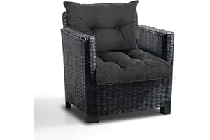 ‎BEST WOOL Best Wool Lounge Kissen für Rattan Gartenmöbel Set - Loungekissen für Stuhl - Hochwertiges Polypropylen - Inkl. Sitzkissen 50x50 + Rückenlehne 50x40