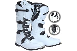 Motocross Boots WULFSPORT TRACKSTAR MX Adult Off Road Quad ATV Enduro Sports Protective Reinforced Boots Black