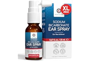 ‎MEDI GRADE Medi Grade Ohrenschmalz Entferner Spray – Natürlicher Natriumbikarbonat Ohrenreiniger Spray für Blockierte Ohren, Ohrenschmalzentfernung – 20ml Flasche mit über 50 Ohren Spray für Einfache Anwendung