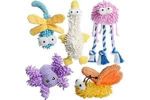 Nocciola Juguetes para perros pequeños, medianos y grandes, lindos y suaves y chirriantes, de peluche, duraderos, para dentición de mascotas, juguetes masticables para razas pequeñas a grandes