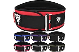 RDX 6.5” Gimnasio Cinturón Musculacion Levantamiento de Pesas, Soporte Lumbar Acolchado, Entrenamiento Peso Belt para Halterofilia Powerlifting Fitness Gym Casa Ejercicio, Hombre Mujeres