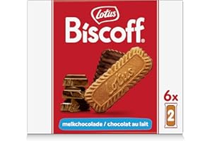 Lotus Biscoff | Biscuit XL Caramélisé Nappé Chocolat au Lait | Format Pocket | Emballé en Sachet de 2 Biscuits | Ingrédients d'Origine Naturelle | Sans Colorant | 6x2 | 162g (L'emballage peut varier)