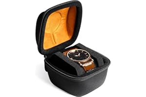 AUKURA watch case for travel and storage, black, 1 slot, Old