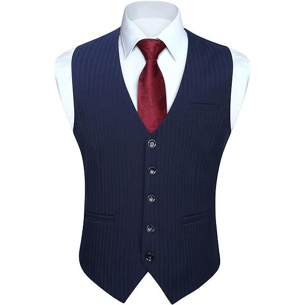 Gilet De Costume Homme Coupe Ajustée - Uni - Pour Mariage, Bureau, Soirée - Look Classique Et Élégant
