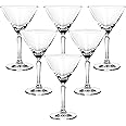 Ocean Connexion Cocktail Glass, Set Of 6, Clear, 215 Ml, 527C07, Martini Glass, Coupe Glass, Margarita Glass, V-Shaped Glass, Conical Glass