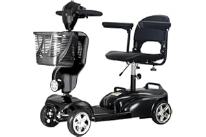 ICAN PRODUCTS iCAN X-02 2025 Model Portable Mobility Buggy (Black), 120 Kg Capacity, 12.5 Mile Long Range, Removable Battery, UK Regulated, LED Headlight, Removable Basket, CupHolder, Light Weight, Front Fairing