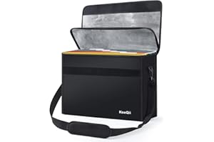KeeQii Fireproof Document Box, 17’’x12’’x5’’ Fireproof and Waterproof Bag Large Capacity, 3-Layers Fireproof Safety Box, Fireproof Box for Documents, Money, Laptop, Deed and Valuables