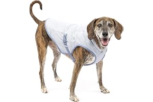 Kurgo Dog Core Cooling Vest, Evaporative Cooling Jacket for Dogs, Lightweight, Reflective, Large-Icy Blue/Storm Blue