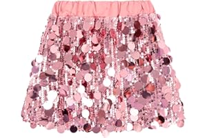 Miipat Gonne di Paillettes Ragazze alla Moda Skorts per Bambine Paillettes Scintillanti MiniGonne Danza Compleanno Principessa Festa Bambini Gonna per Ragazze