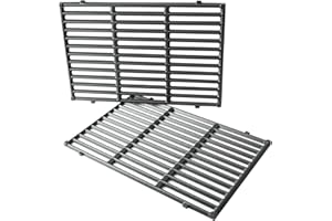 onlyfire Cast Iron Cooking Grates for Weber Spirit I & II 300 Series Gas Grills, Spirit 400 Series, Spirit 700, Genesis Silver B/C, BBQ Replacement Grill Grate Fits Weber 7638/7639, 2 Pcs