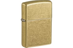 Zippo Street Brass Zapalniczka Sztormowa, Mosiądz, Model Podstawowy, do Napełniania, Wielokrotnego Użytku, Wiatroodporna Konstrukcja, Pudełko Prezentowe, Wyprodukowana w USA,
