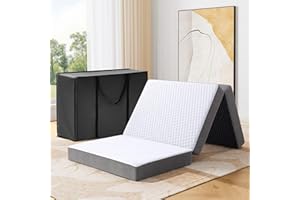 Autsel Składany materac 80 x 195 x 15 cm, miękki i wygodny, na kemping, do podłogi i podróży