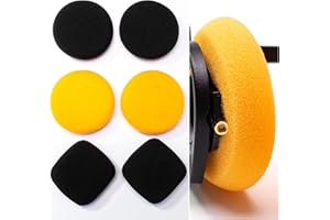 Voarmaks 3 pary piankowych poduszek, nauszników, zestawy kompatybilnych ze słuchawkami Koss Portapro Porta Pro, Porta Pros, Ksc75, Ksc35, pomarańczowe, czarne zestawy/zestawy