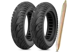 PaoWin 2Pcs 200x50 Scooter Pneu Plein 8.0x2.0 Roues de Trottinette Électrique de 8 pouces 8.0x2 Pneus de kompatibel Avant ou Arrière Razor E100, Mongoose M150/M200, Trottinette Électrique Bladez Pneu